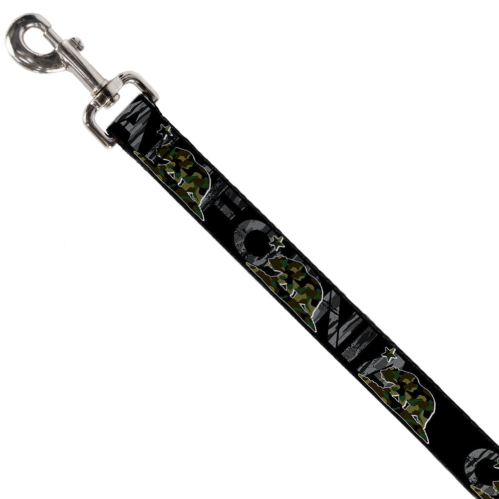 Dog Leash - CALIFORNIA/Flag Bear Black/Camo Gray/Camo Olive