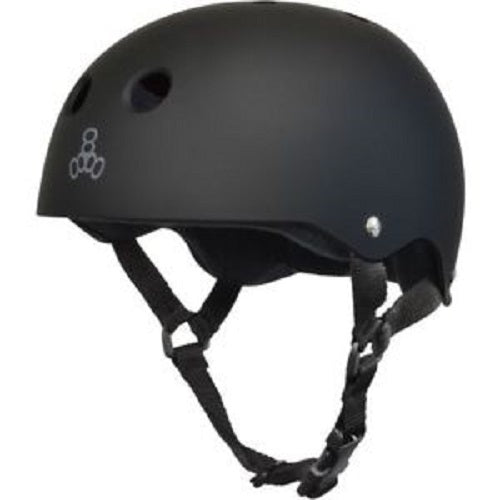 Triple 8 Sweatsaver Helmet - Black Rubber/Black