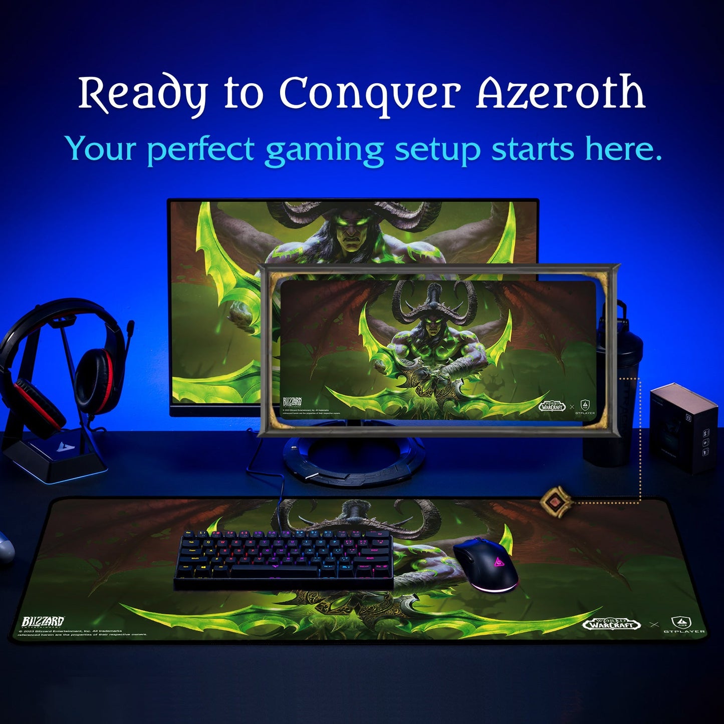 World of Warcraft® Mousepad / Floor Mat-Illidan Stormrage Edition