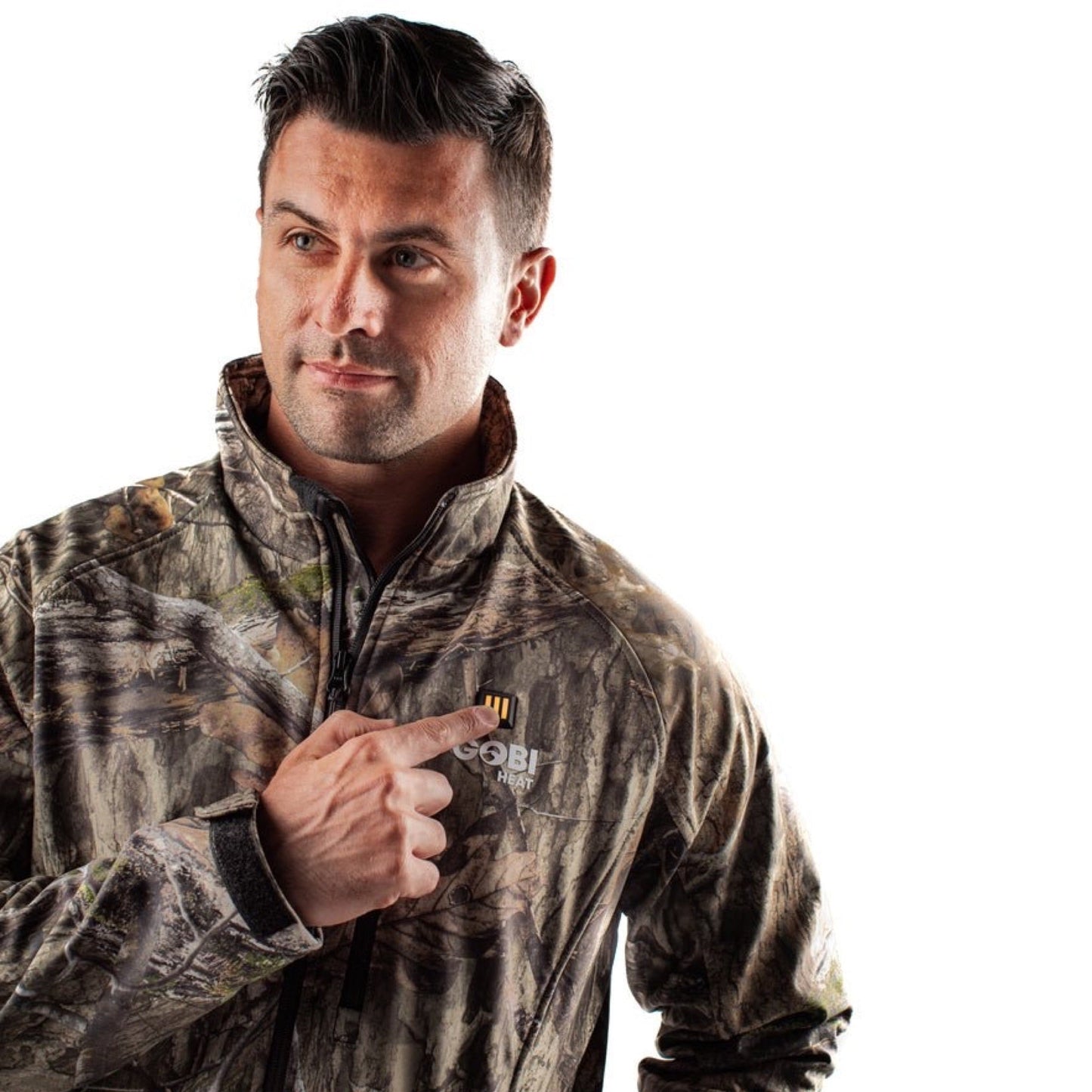 Sahara Heated Hunting Jacket - Mossy Oak Camo