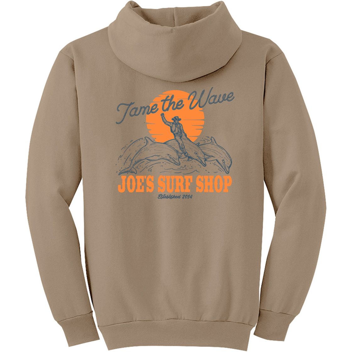 Joe's Surf Shop Diving Dolphins Pullover Surf Hoodie