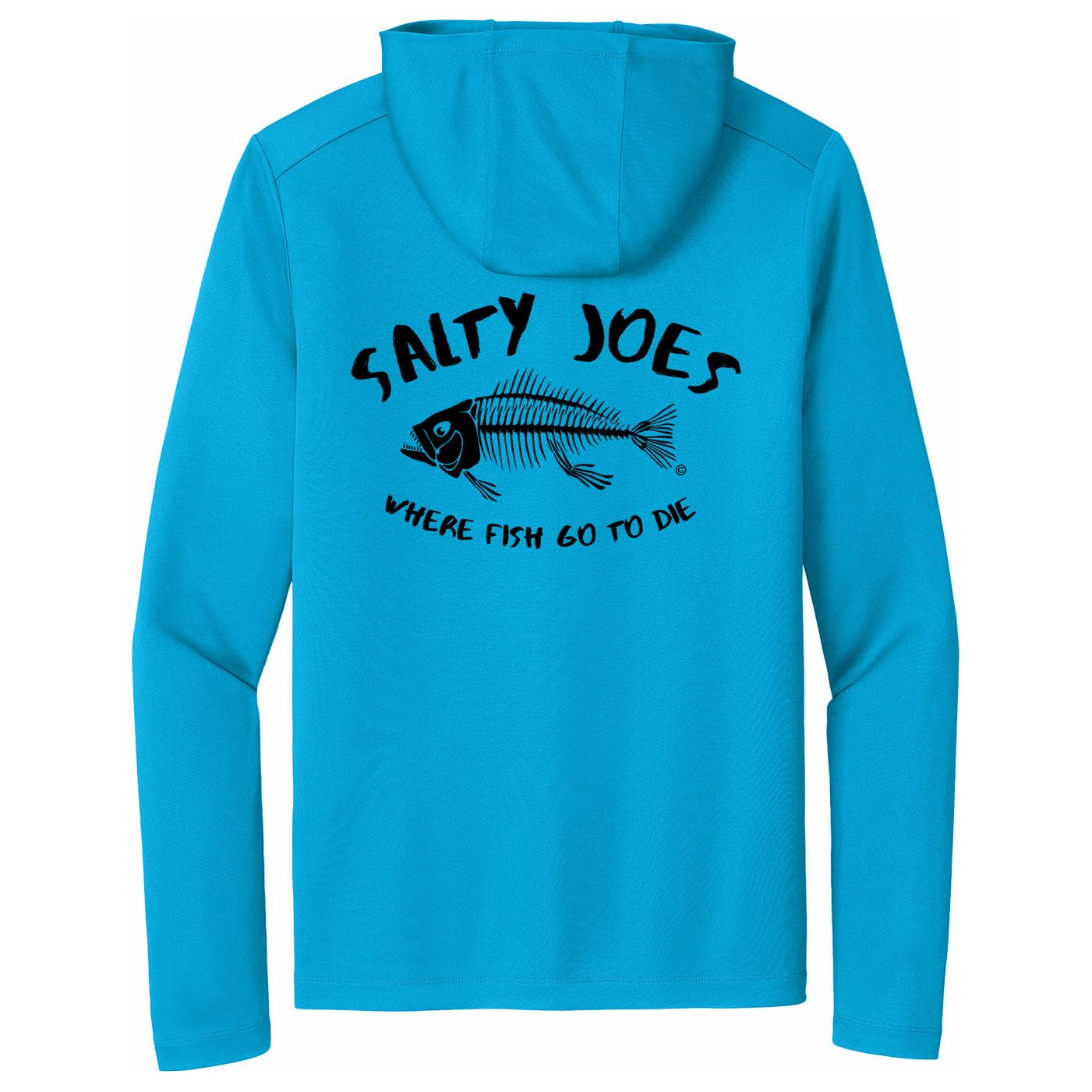 Salty Joe's "Where Fish Go To Die" Hooded Sun Shirt