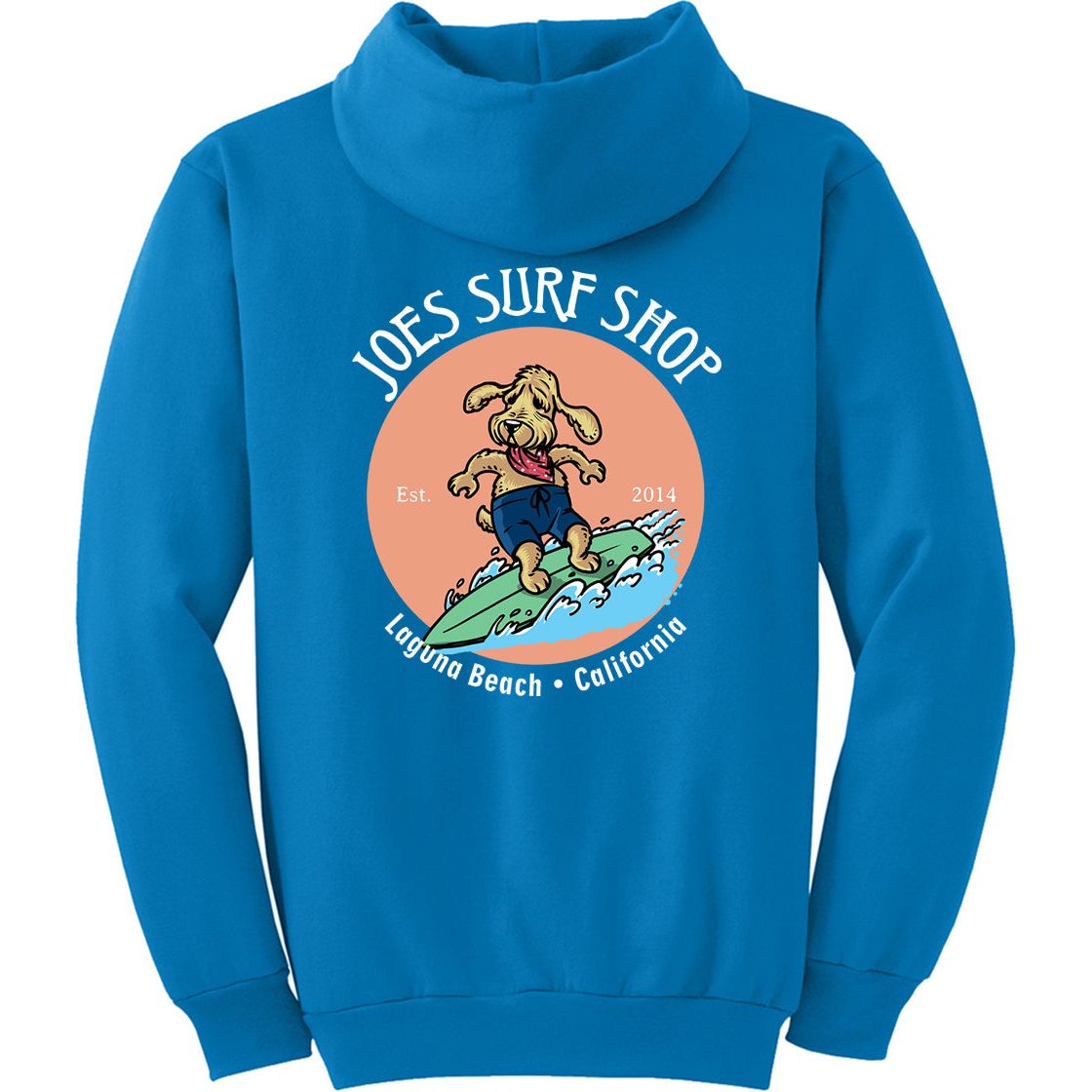 Joe's Surf Shop Teddy the Surfing Dog Pullover Surf Hoodie