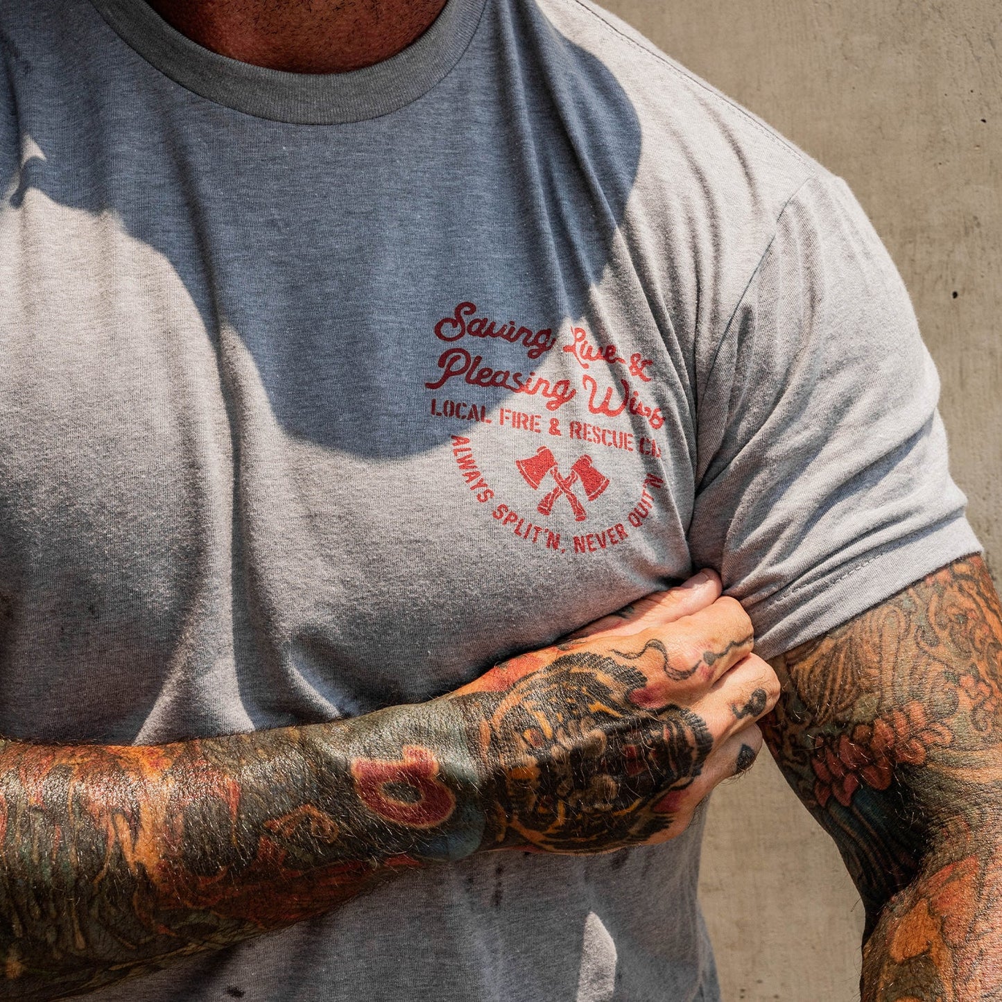 SAVING LIVES AND PLEASING WIVES | LOCAL FIRE & RESCUE CLUB Men's T-Shirt