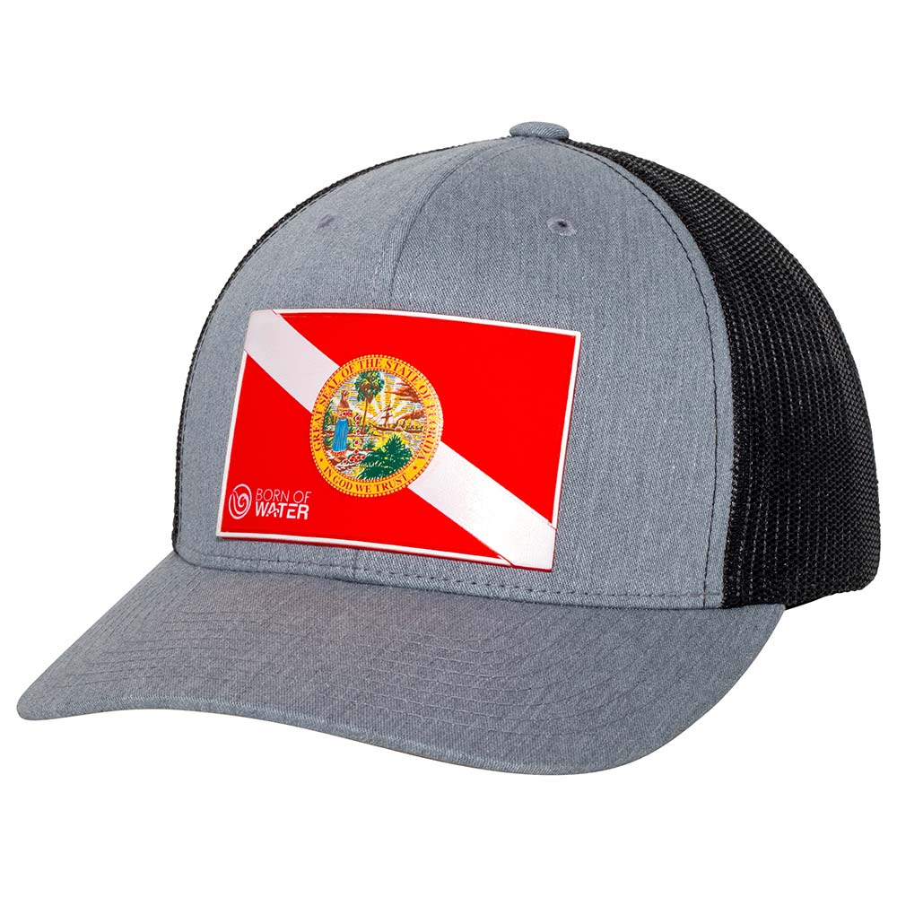 Dive Florida Flag Rubber Patch Hat