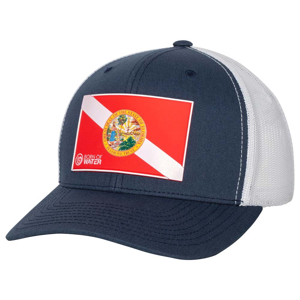 Dive Florida Flag Rubber Patch Hat