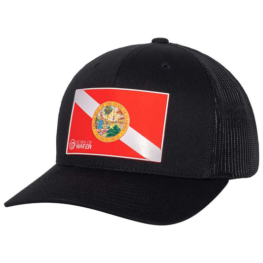 Dive Florida Flag Rubber Patch Hat