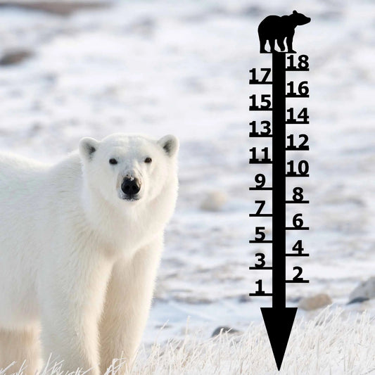 Bear and Cubs Snow Gauge: Measures up to 18" Snowfall