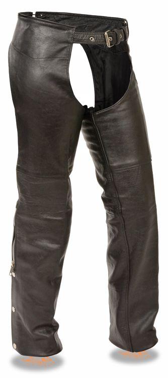 Milwaukee Leather SH2013 Kids Unisex Black Classic Leather Chaps