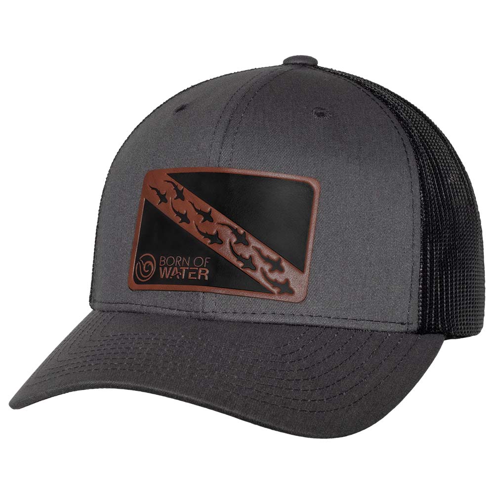 Dive Flag Shark Shiver Leather Patch Hat