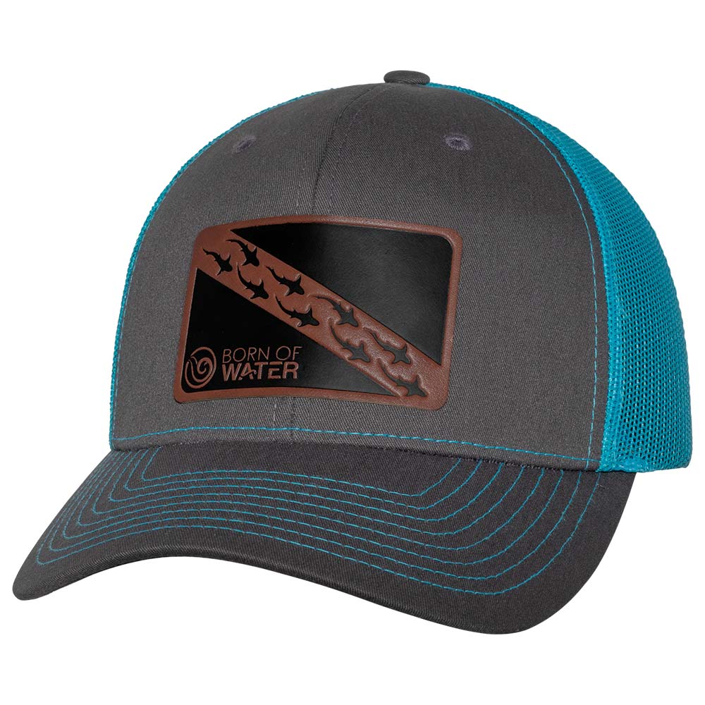 Dive Flag Shark Shiver Leather Patch Hat