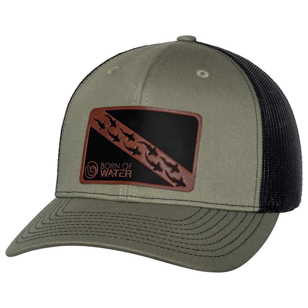 Dive Flag Shark Shiver Leather Patch Hat