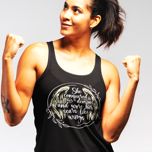 Womens Recovery Tank | Inspiring Sobriety |  She Conquered Her Demons