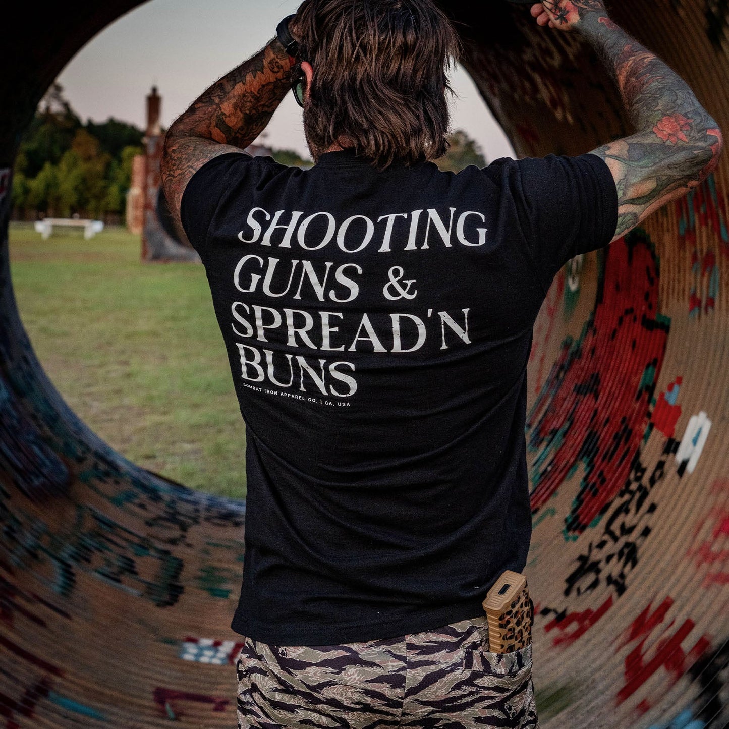 Shooting Guns & Spread'n Buns Men's T-Shirt