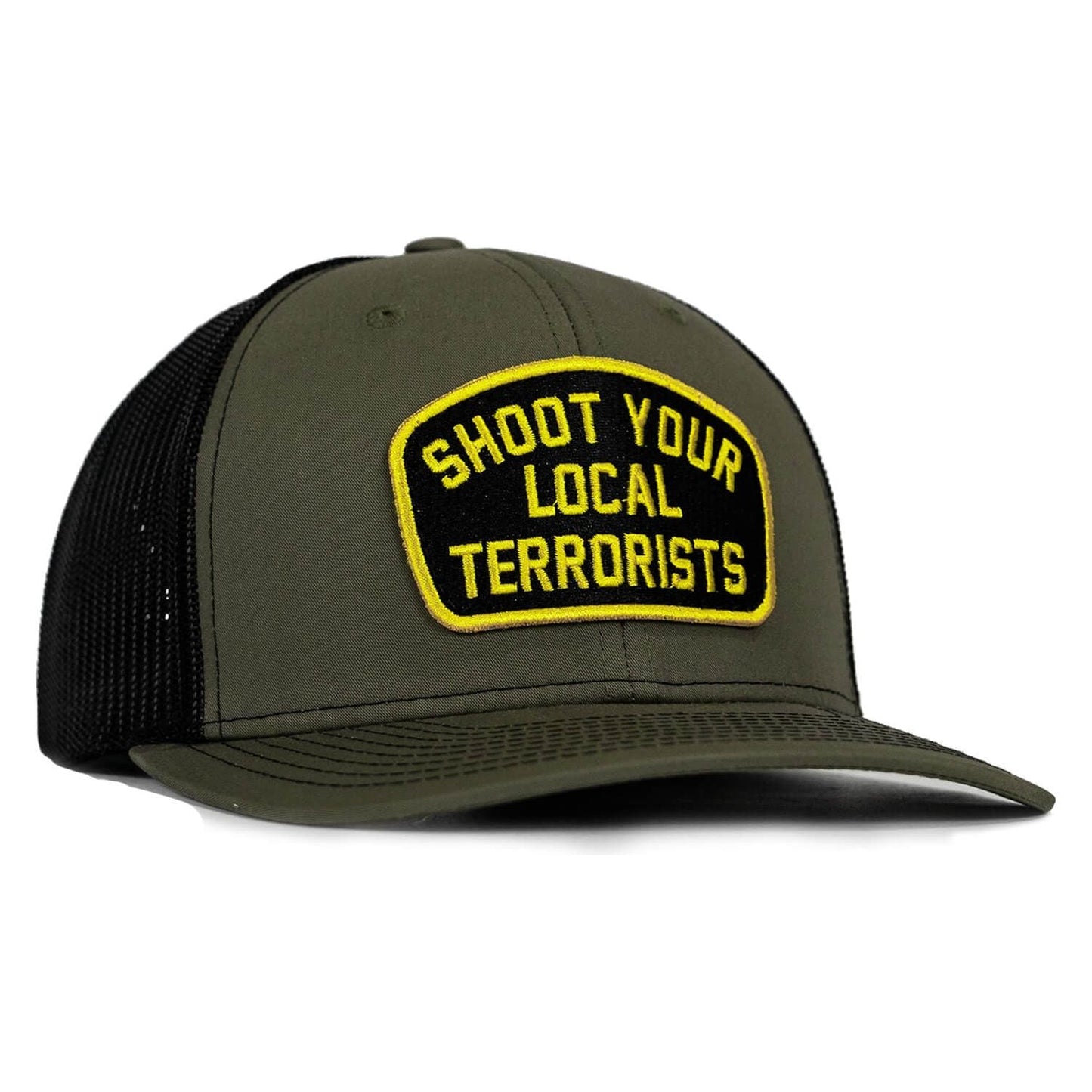 SHOOT YOUR LOCAL TERRORISTS PATCH MESH SNAPBACK