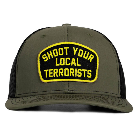 SHOOT YOUR LOCAL TERRORISTS PATCH MESH SNAPBACK