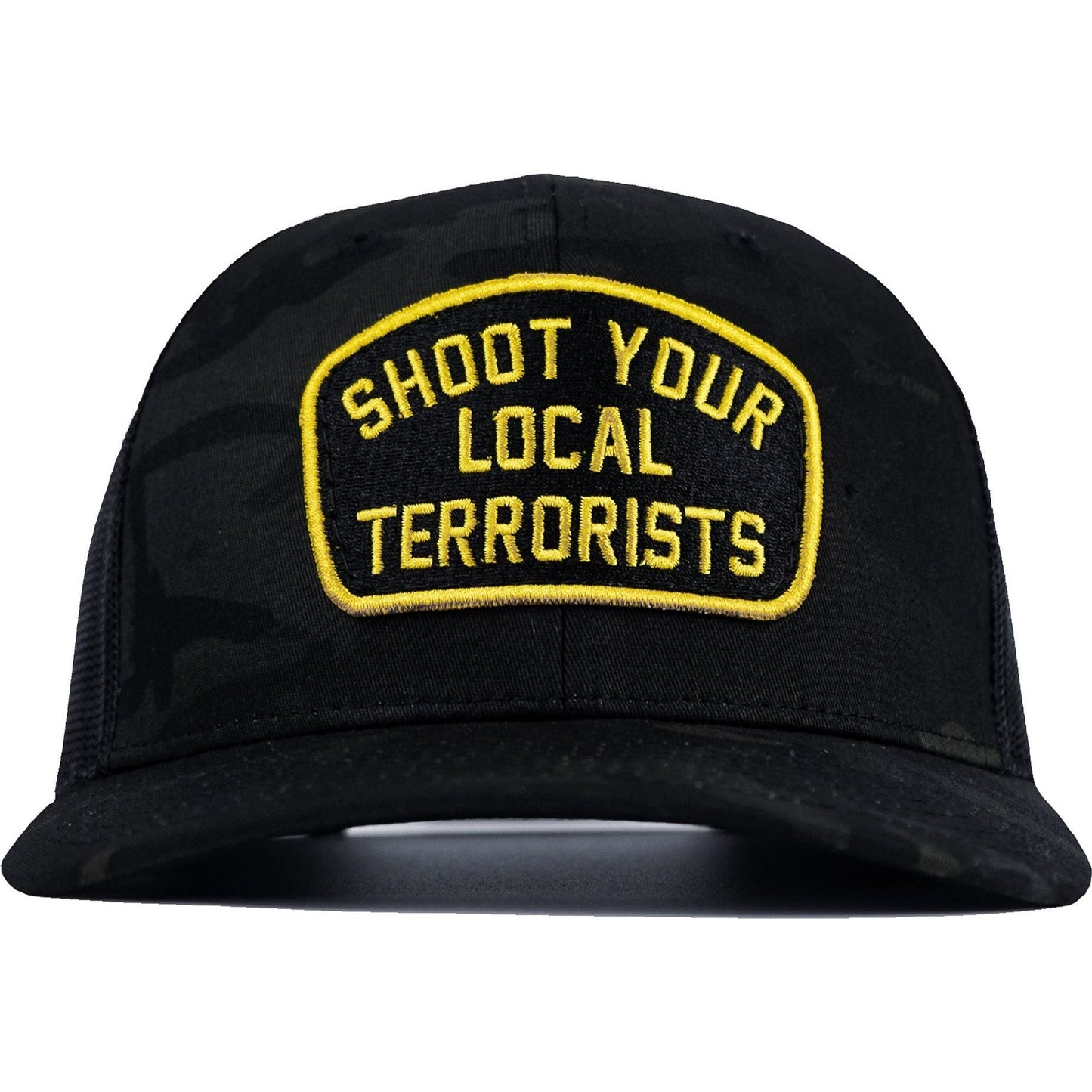 SHOOT YOUR LOCAL TERRORISTS PATCH MESH SNAPBACK