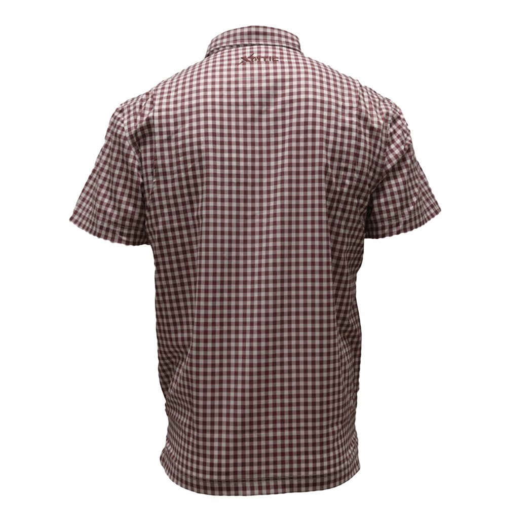 Short Sleeve Patterned Lifestyle Button Down w/ REPEL-X