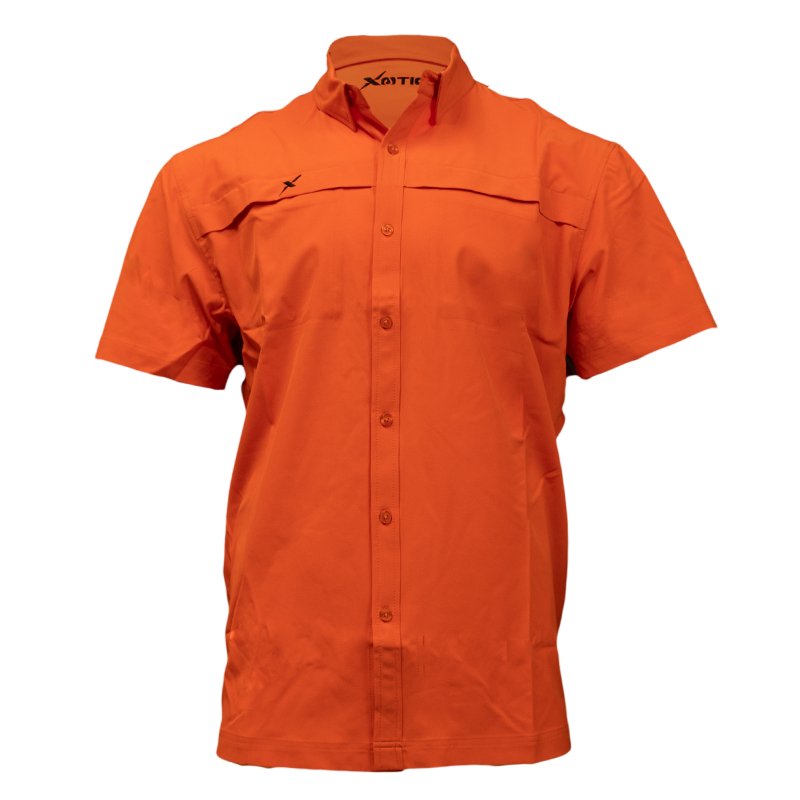 Short Sleeve Solid Lifestyle Button Down w/ REPEL-X