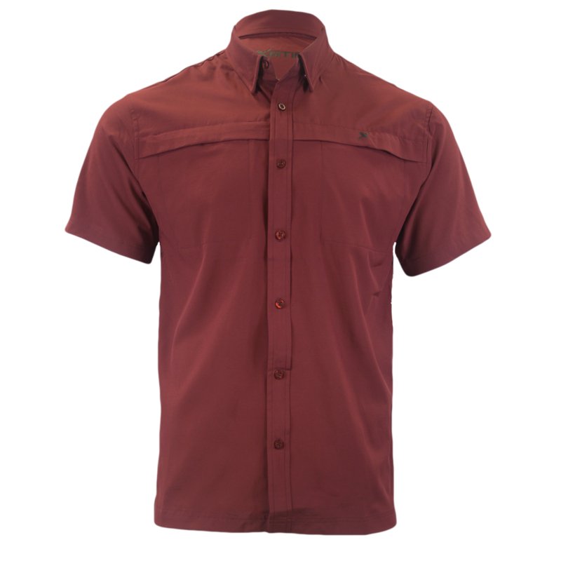 Short Sleeve Solid Lifestyle Button Down w/ REPEL-X