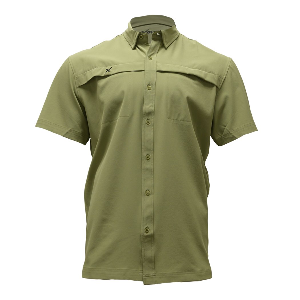 Short Sleeve Solid Lifestyle Button Down w/ REPEL-X