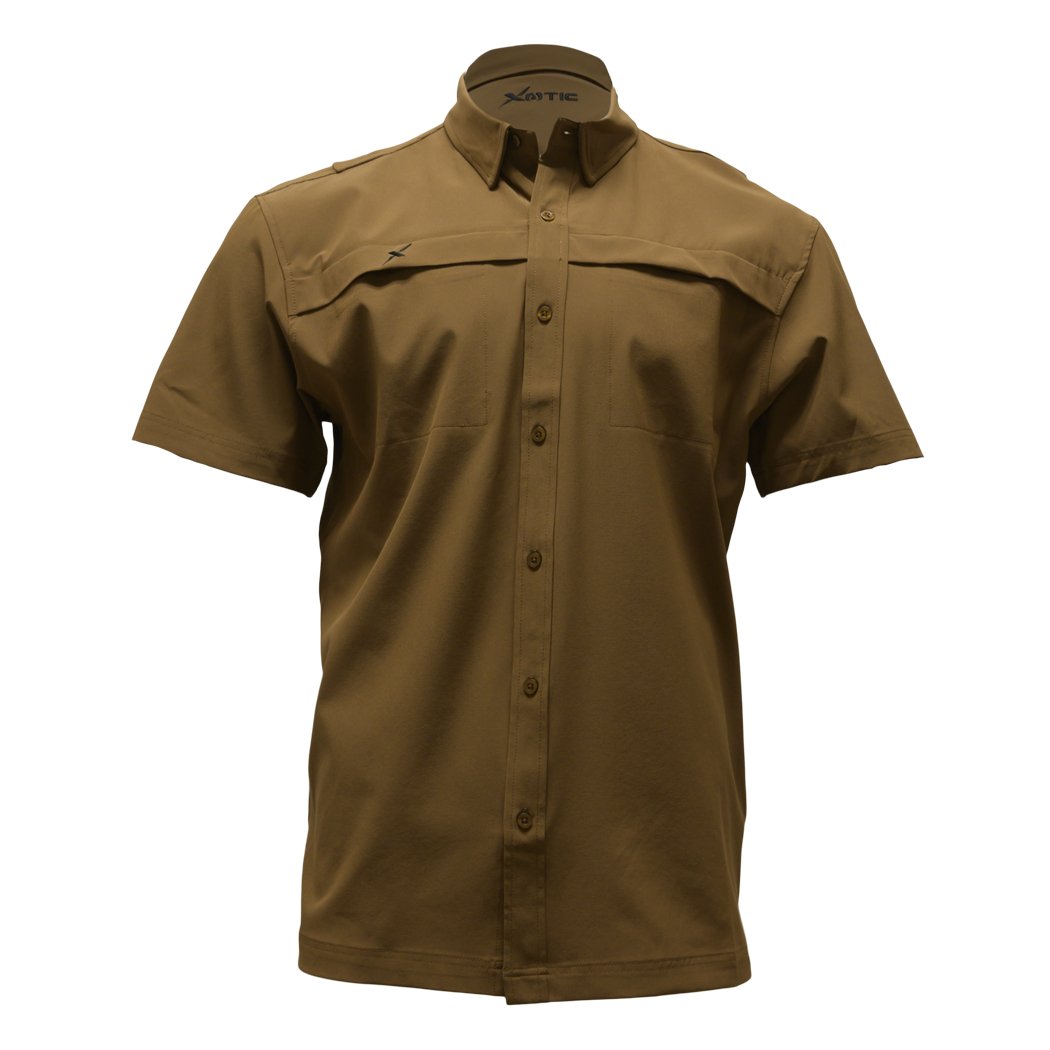 Short Sleeve Solid Lifestyle Button Down w/ REPEL-X