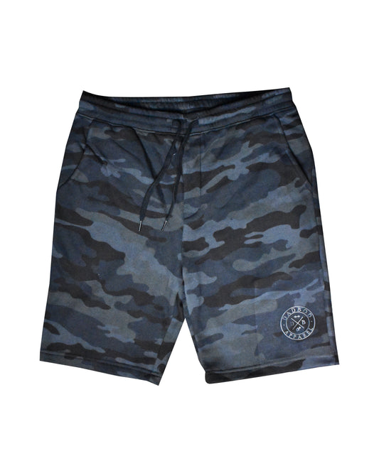 Black Camo Sweat Shorts