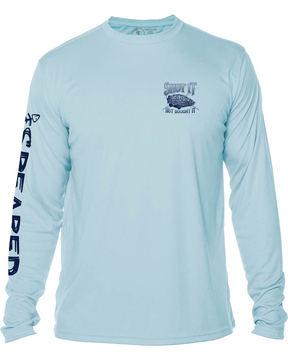 Shot It Not Bought It Gag Grouper: Long Sleeve UV UPF 50+ Protection T-Shirt