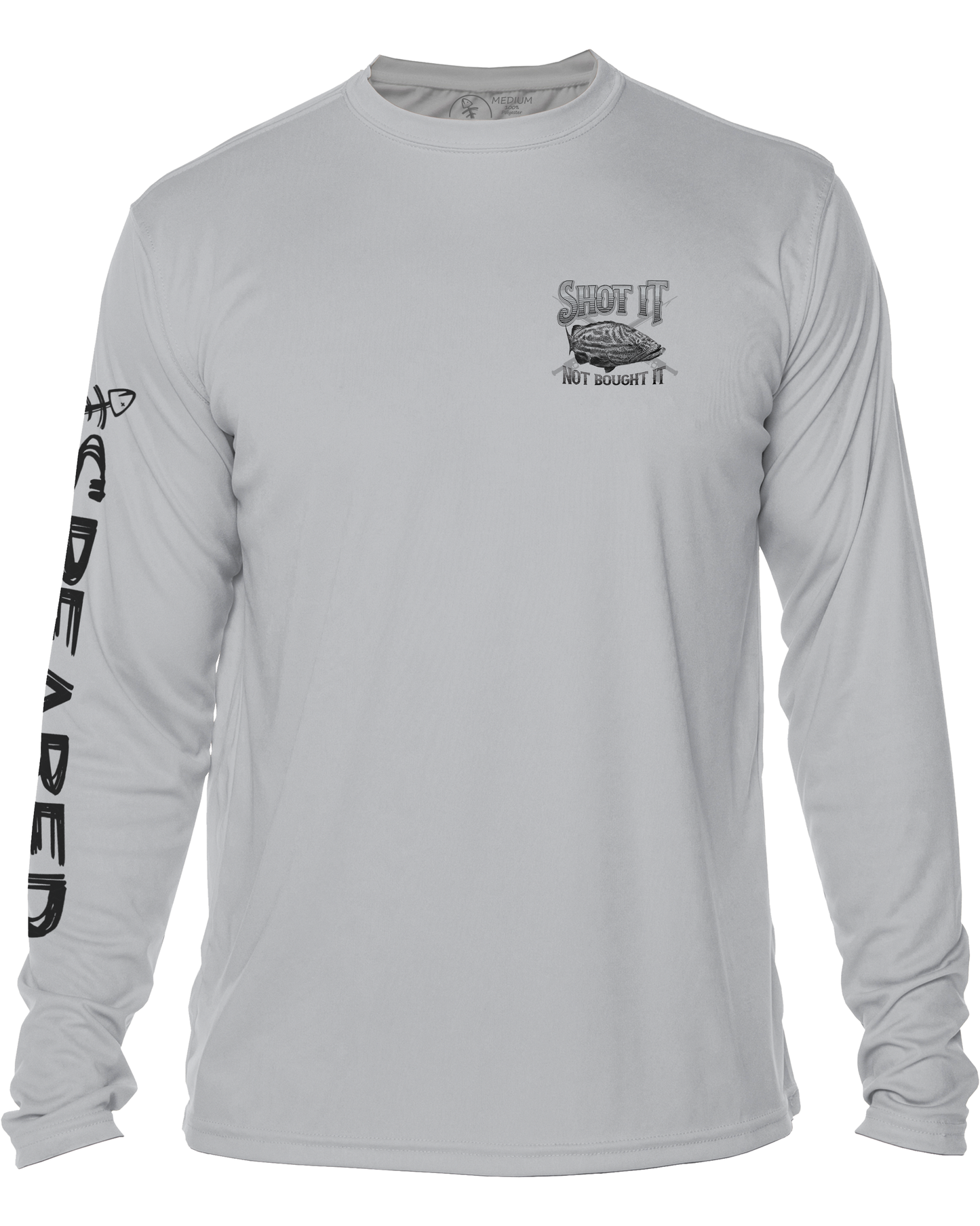 Shot It Not Bought It Gag Grouper: Long Sleeve UV UPF 50+ Protection T-Shirt