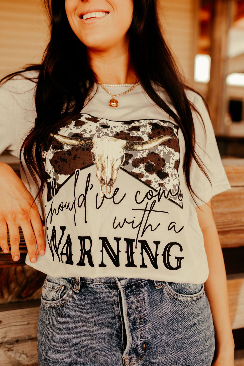 Should've Come with a Warning Western Graphic Tee