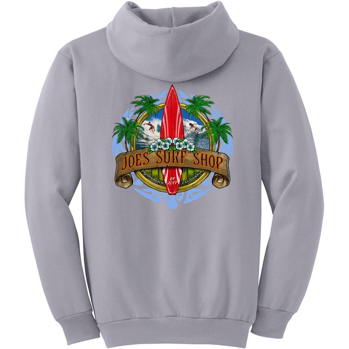 Joe's Surf Shop Longboard Pullover Surf Hoodie