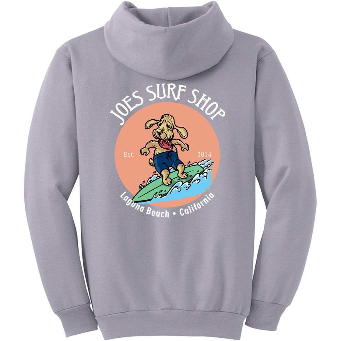 Joe's Surf Shop Teddy the Surfing Dog Pullover Surf Hoodie