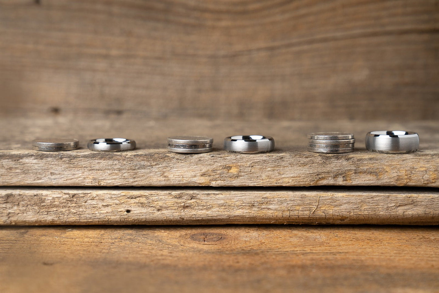 Silver Tungsten Ring - Resilient Red