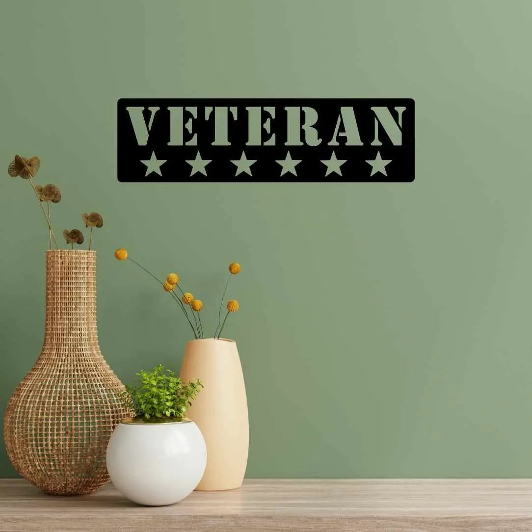 Veteran with Stars Wall Plaque