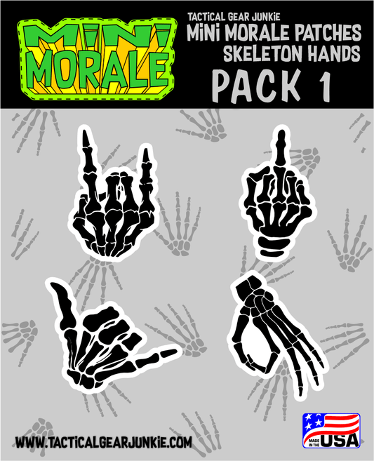 Mini Morale - Skeleton Hands Patch Pack 1