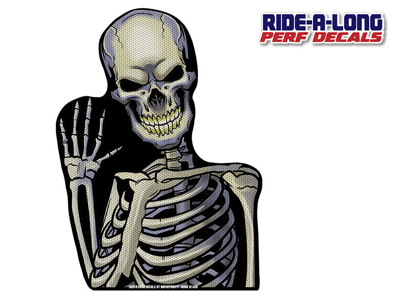 Skeleton Wave *RIDE A LONG* Perforated Decal