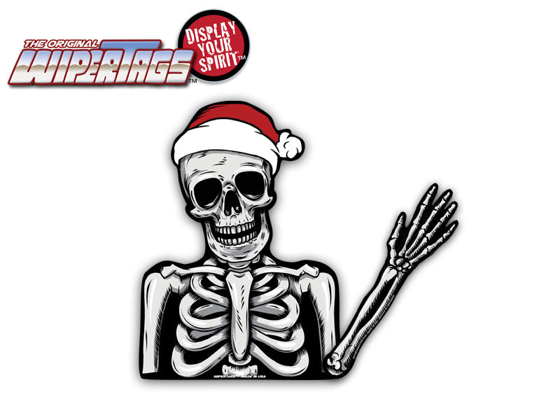 Santa Skully * HOLIDAY * Waving Skeleton