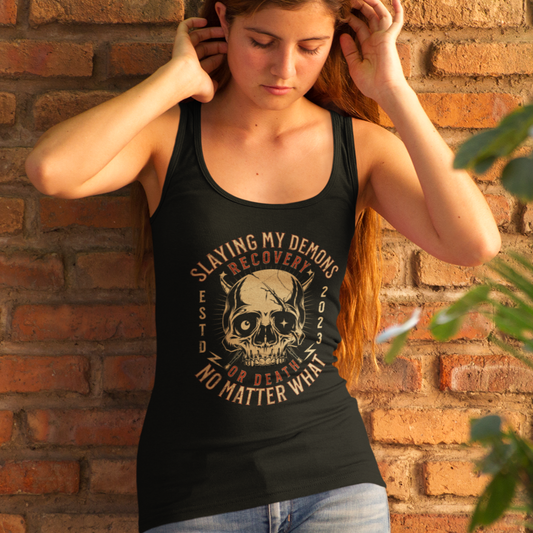 Custom Womens Recovery Tank | Inspiring Sobriety |  Slaying My Demons