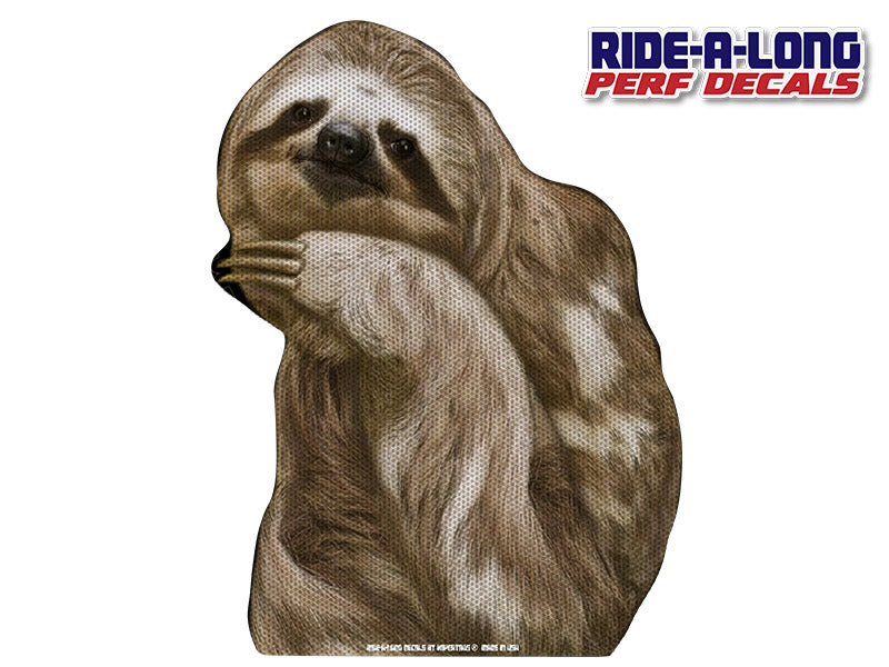 Sloth *RIDE A LONG* Perforated Decal