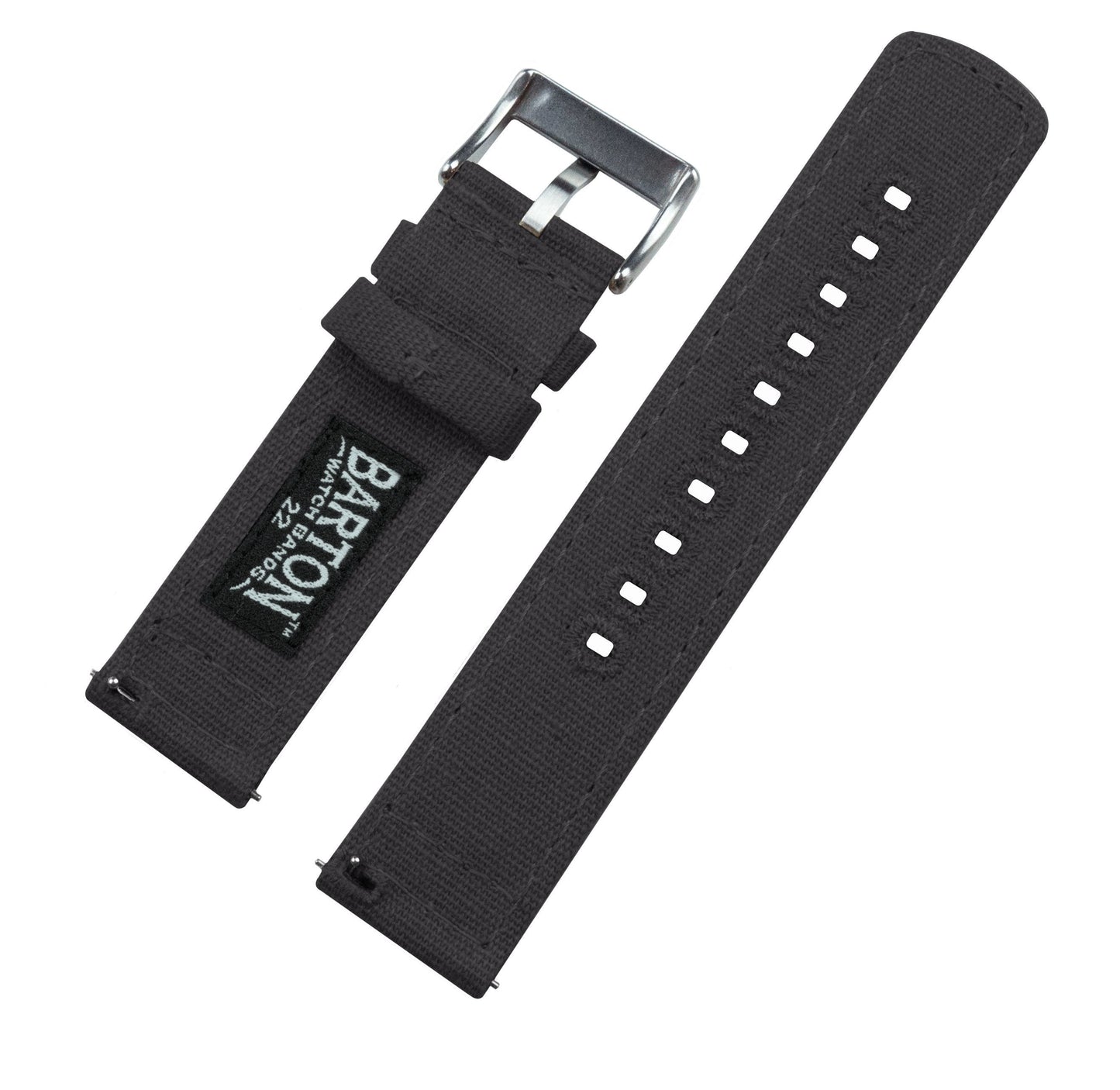 Smoke Grey Crafted Canvas Watch Band