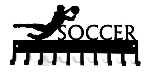 Soccer Goalie (Male) - Medal Rack Display