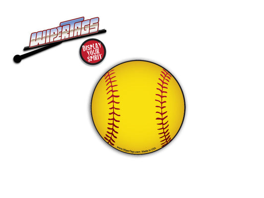 Softball Laminated Window Decal