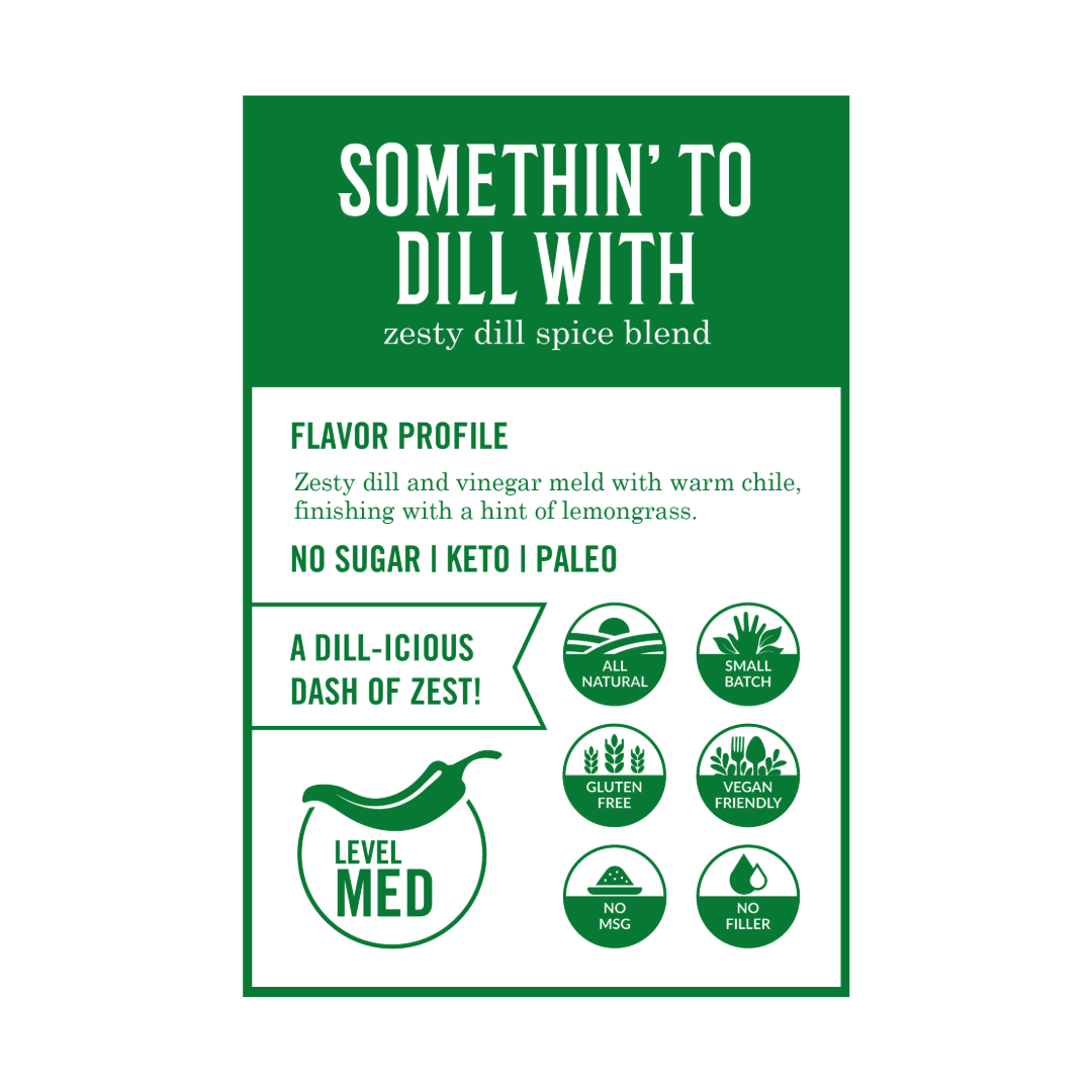 Somethin' To Dill With - Zesty Dill Spice Blend - 2.3 oz Bottle