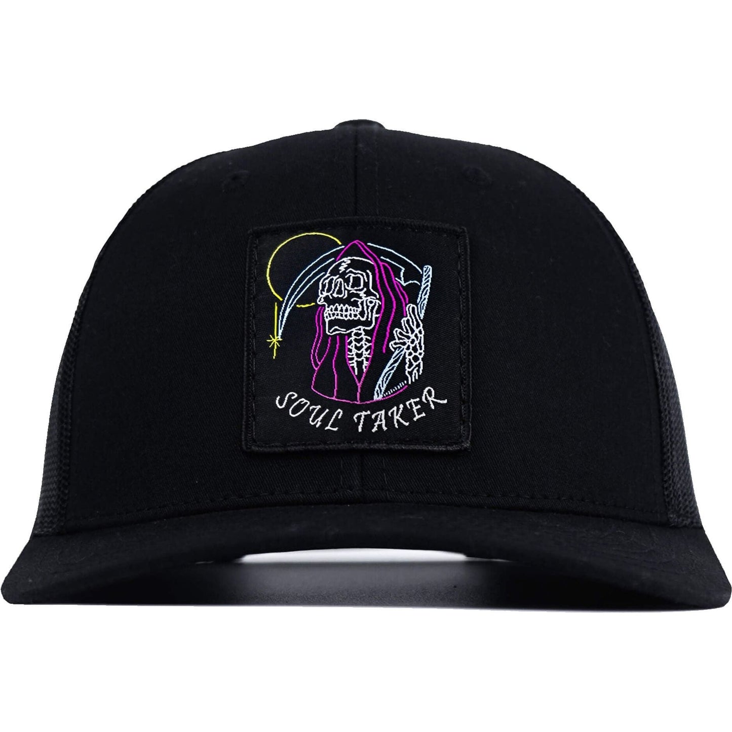 SOUL TAKER REAPER SKULL VINTAGE PATCH MID-PROFILE MESH SNAPBACK