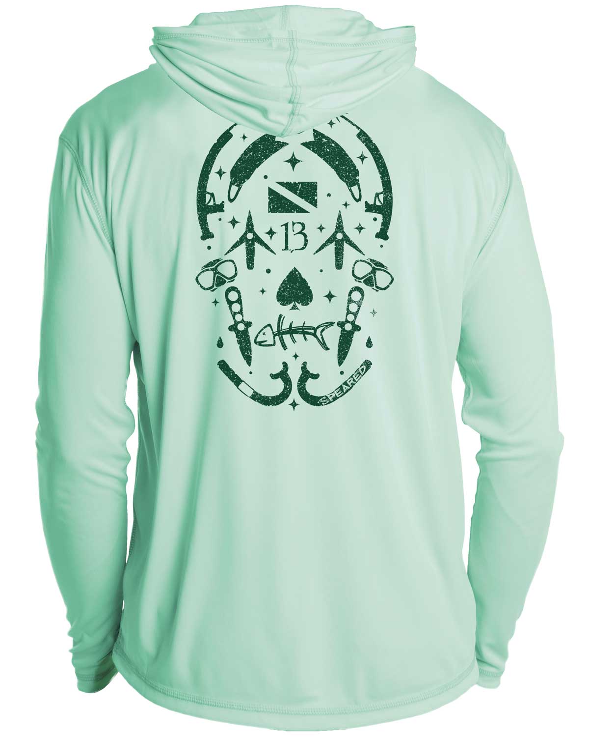 Gearhead Lucky Skull UV UPF 50+ Long Sleeve Hoodie