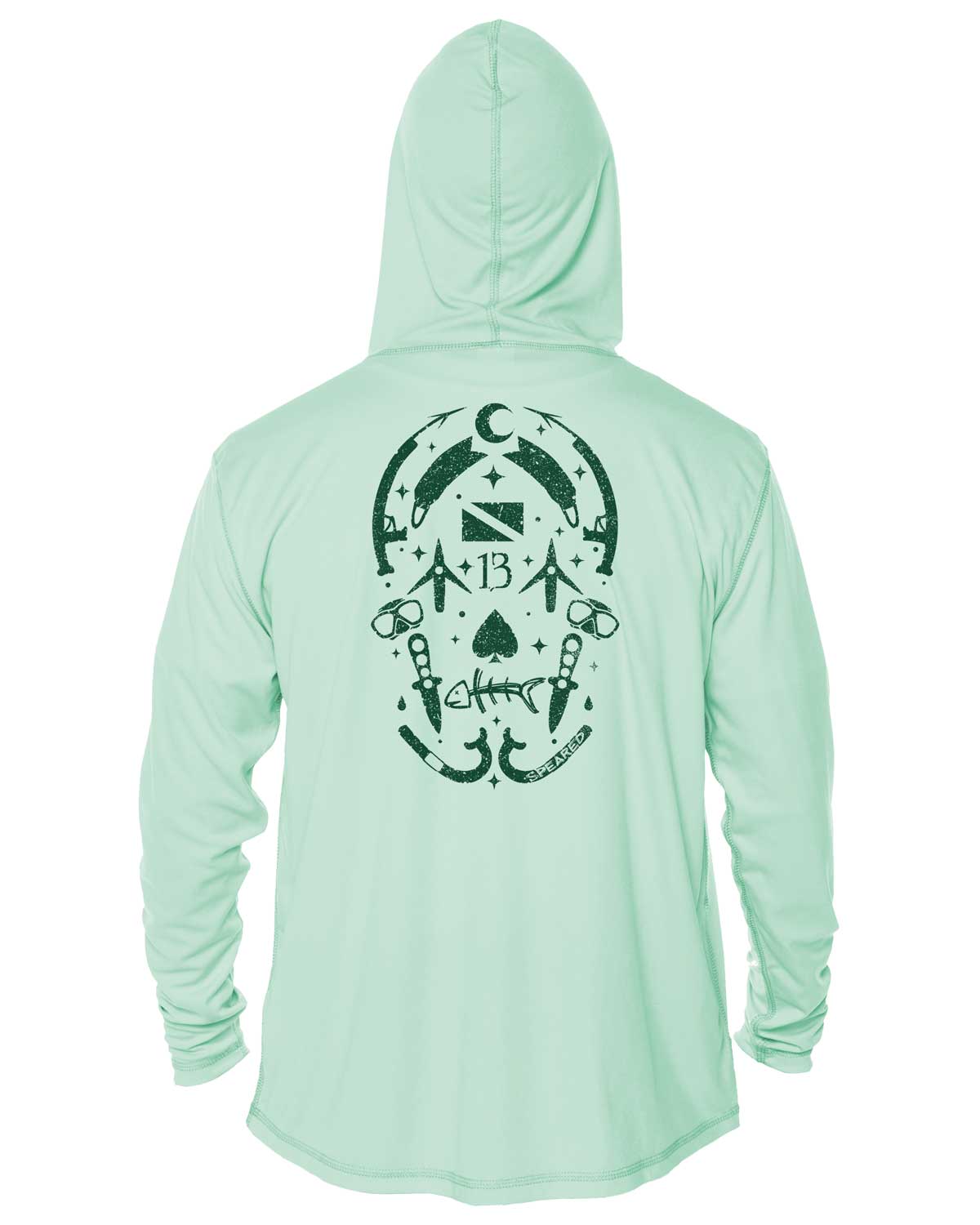 Gearhead Lucky Skull UV UPF 50+ Long Sleeve Hoodie