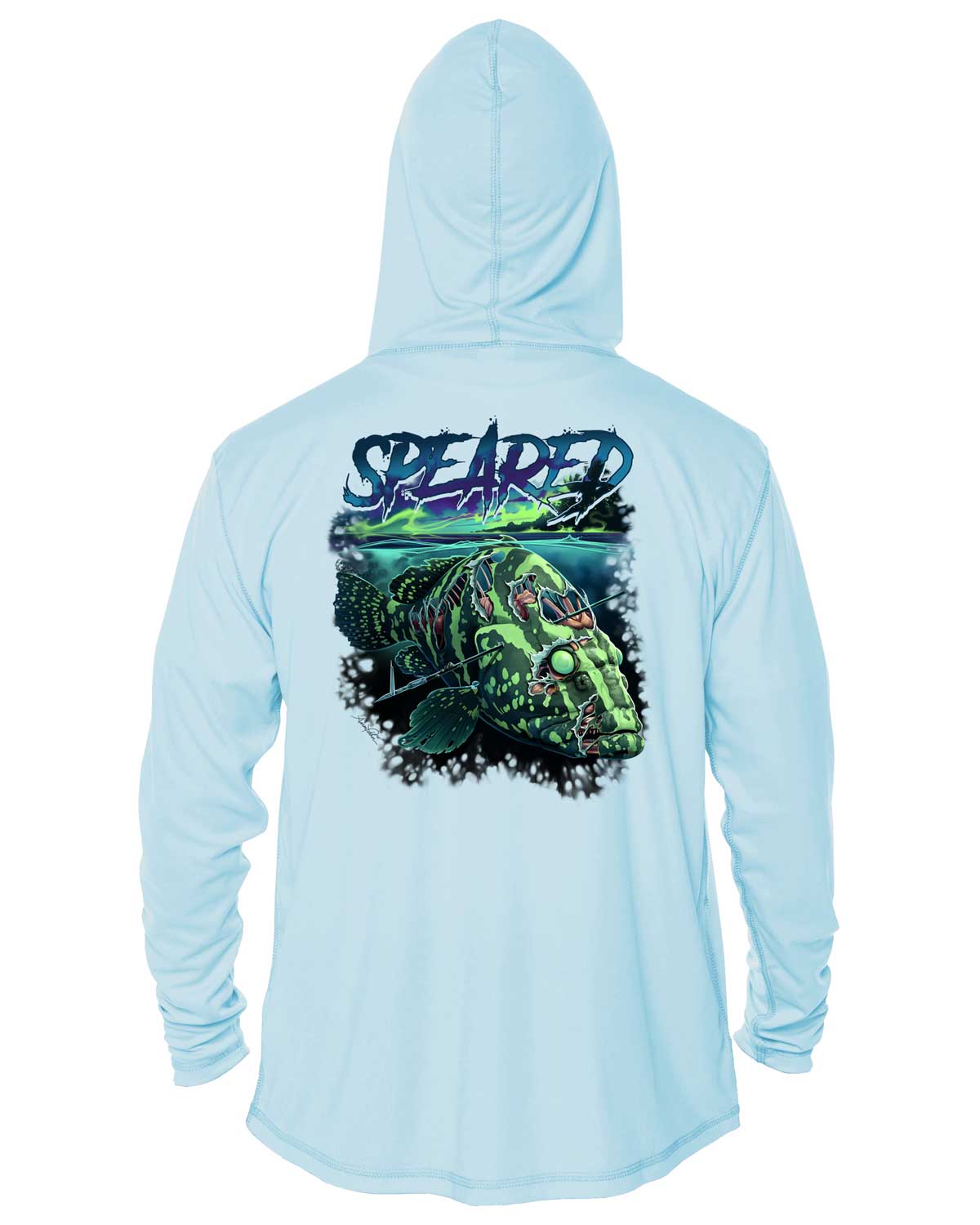 Zombie Grouper UV: Men's Spearfishing UV/UPF 50+ Hoodie