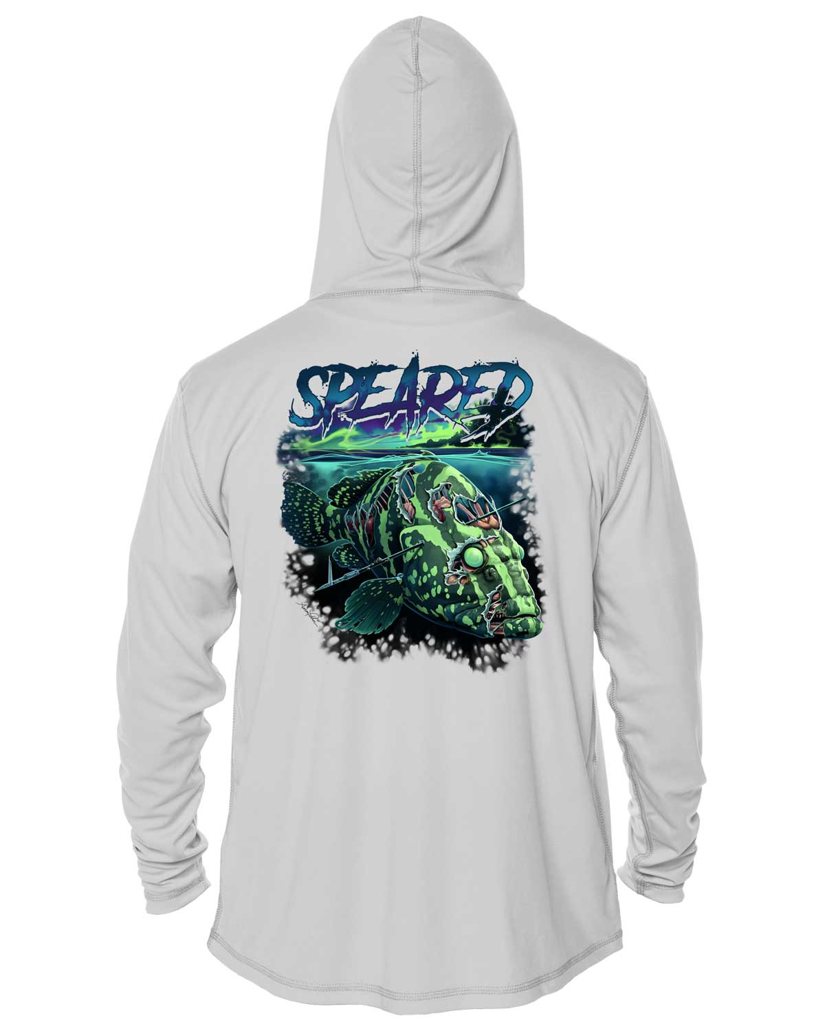 Zombie Grouper UV: Men's Spearfishing UV/UPF 50+ Hoodie