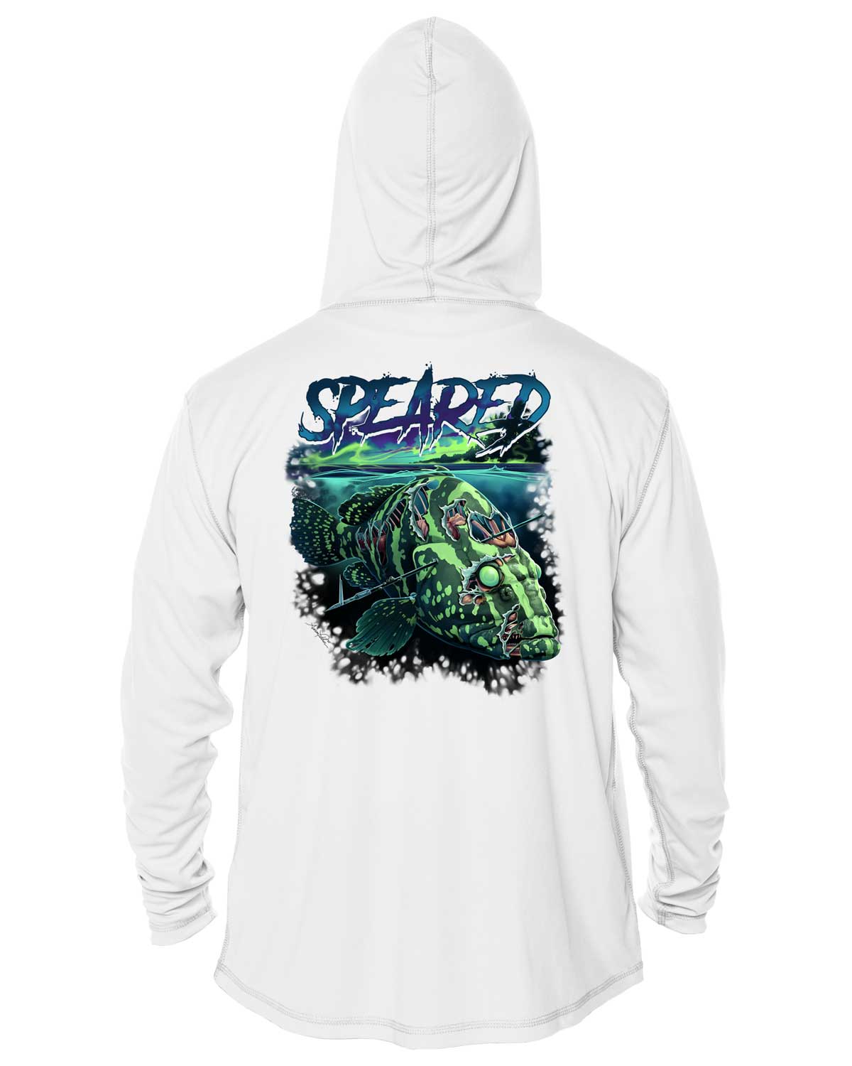 Zombie Grouper UV: Men's Spearfishing UV/UPF 50+ Hoodie