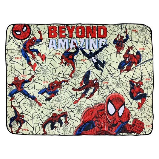 Spider-Man Beyond Amazing 60th Marvel Flannel Throw Super Soft Fleece Blanket 45x60in